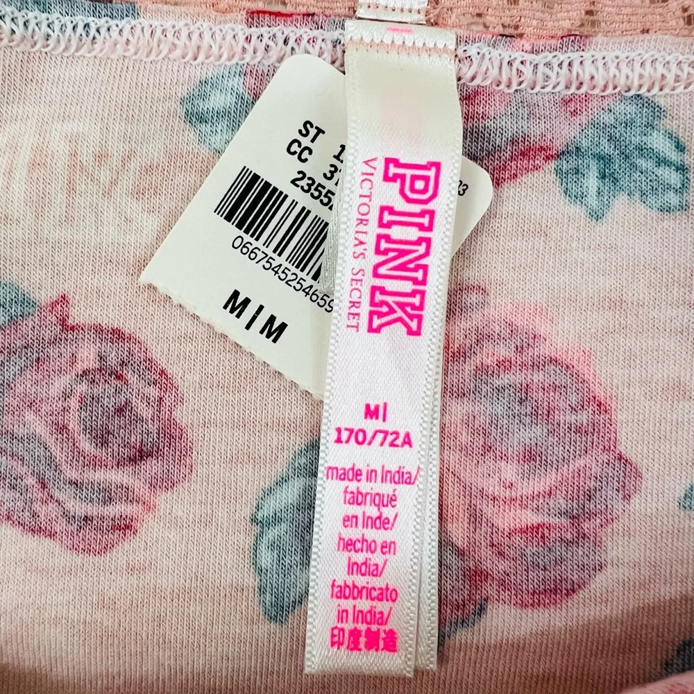 VS PINK Logo Boyshort Pantie Medium Red Roses Rare Print - Picture 6 of 6